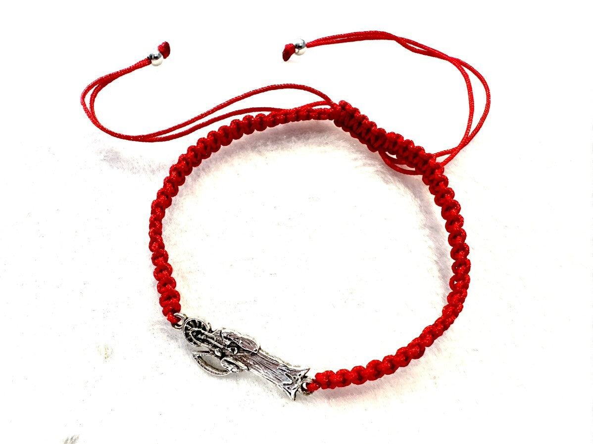 強力な恋愛成就のための!どんな願いも叶えるといわれる!サンタ・ムエルテ★紅ブレスレット