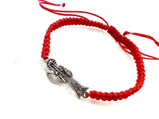 強力な恋愛成就のための!どんな願いも叶えるといわれる!サンタ・ムエルテ★紅ブレスレット