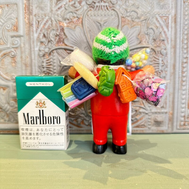 【レッド】『ペルー産!』エケコ(エケッコー)人形 MMサイズ 約14cm