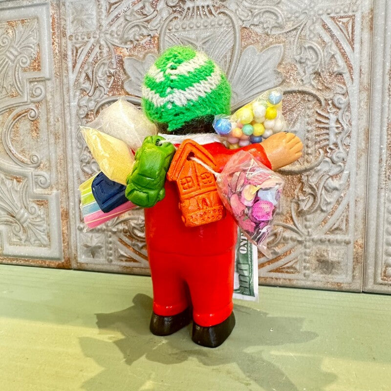 【レッド】『ペルー産!』エケコ(エケッコー)人形 MMサイズ 約14cm