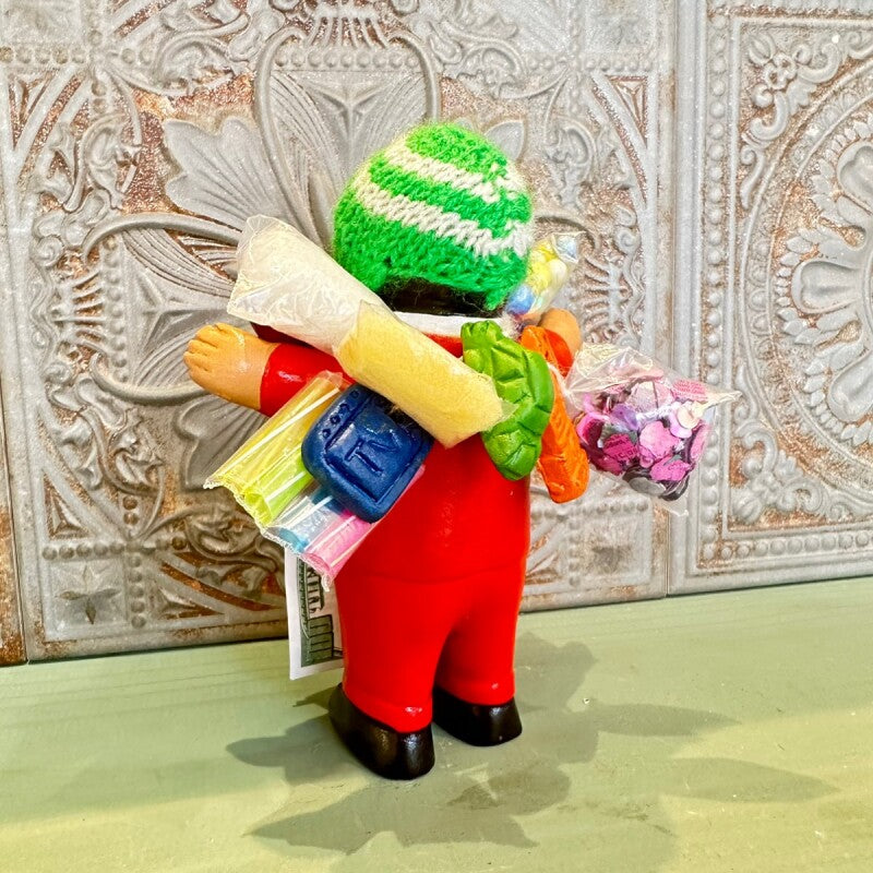 【レッド】『ペルー産!』エケコ(エケッコー)人形 MMサイズ 約14cm