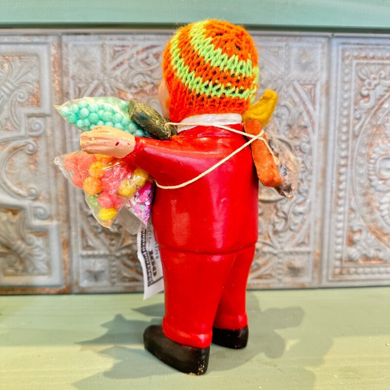 【レッド】『ペルー産!』エケコ(エケッコー)人形 Lサイズ(約18センチ)