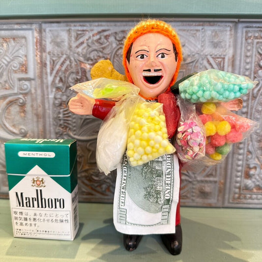 【レッド】『ペルー産!』エケコ(エケッコー)人形 Lサイズ(約18センチ)