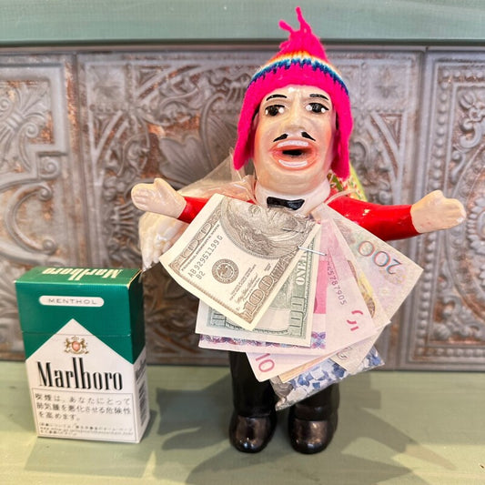 【限定】『ボリビア産!』ボリビアンフェイス♪ 荷物大きめエケコ(エケッコ)人形 LLサイズ(約20センチ)