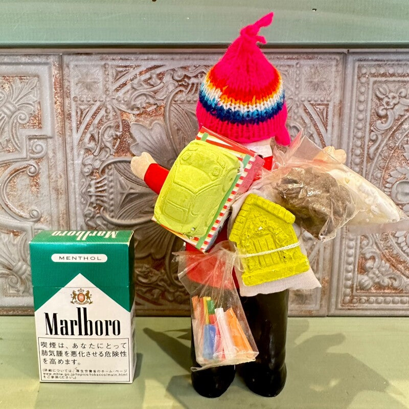 【限定】『ボリビア産!』ボリビアンフェイス♪ 荷物大きめエケコ(エケッコ)人形 LLサイズ(約20センチ)