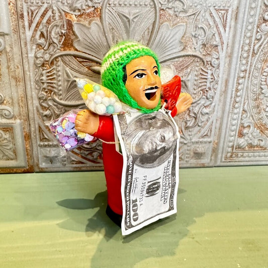 【レッド】『ペルー産!』エケコ(エケッコー)人形 MMサイズ 約14cm