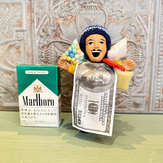 【イエロー】『ペルー産!』エケコ(エケッコー)人形 MMサイズ 約14cm