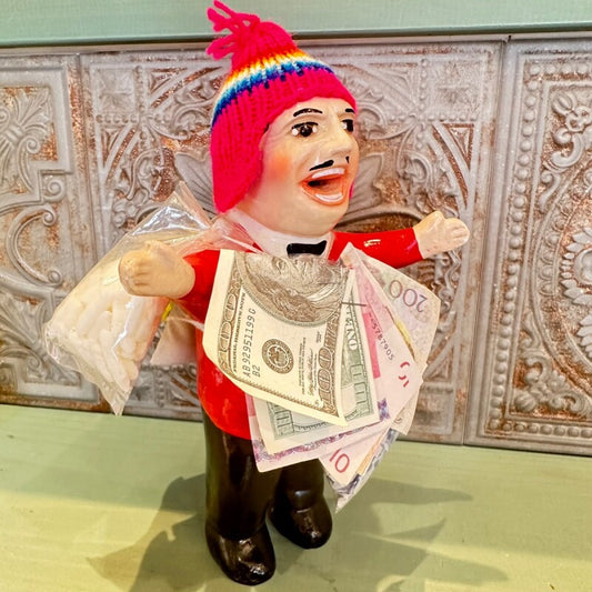 【限定】『ボリビア産!』ボリビアンフェイス♪ 荷物大きめエケコ(エケッコ)人形 LLサイズ(約20センチ)