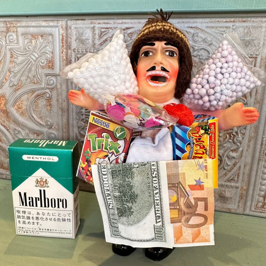 【限定】『ボリビア産!』ボリビアンフェイス♪ 荷物たっぷりエケコ(エケッコ)人形 LLサイズ(約20センチ)