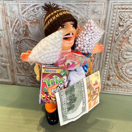 【限定】『ボリビア産!』ボリビアンフェイス♪ 荷物たっぷりエケコ(エケッコ)人形 LLサイズ(約20センチ)