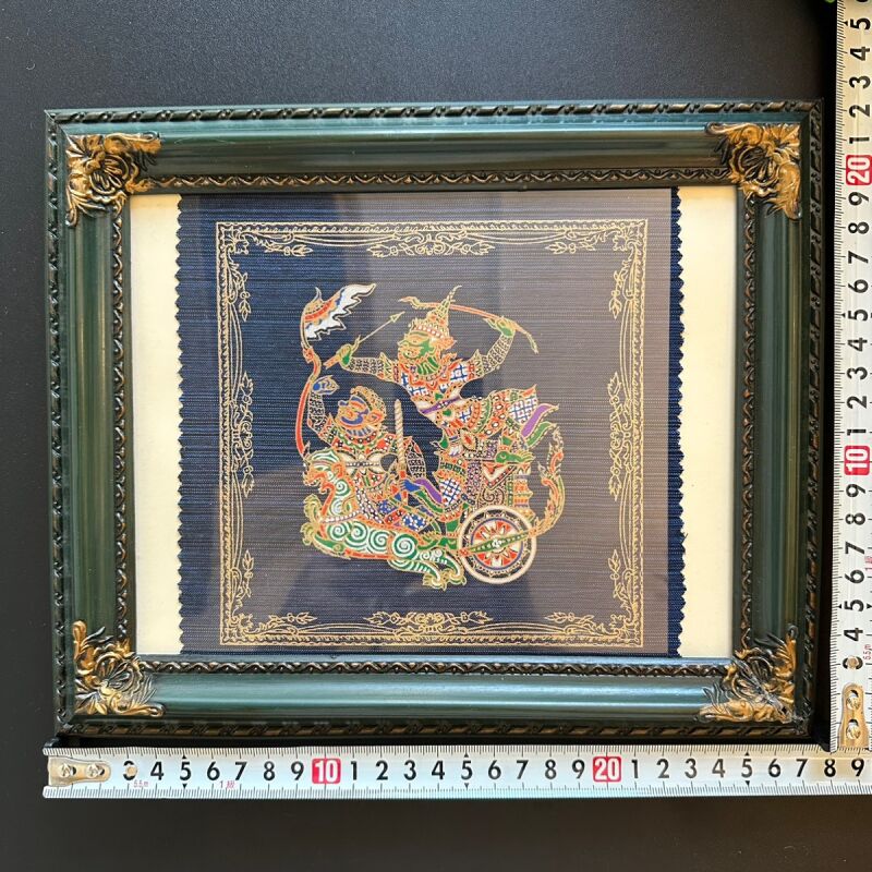 勇敢に困難を乗り越える ラーマ&ハヌマーン タイ・シルクアート