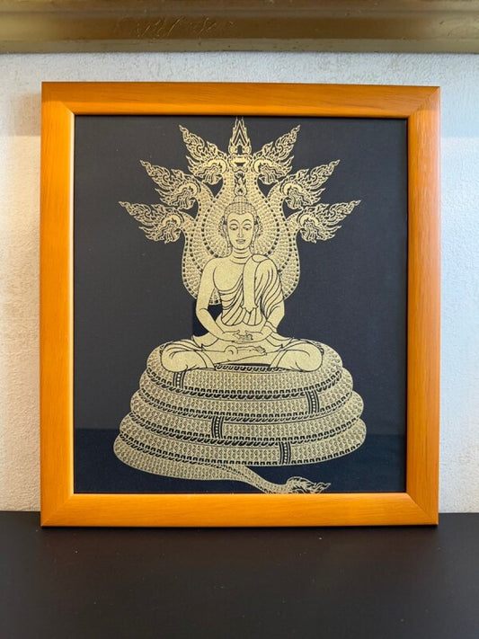 努力と忍耐を助ける仏 プラプッタループ パーンナクプロック タイ・シルクアート