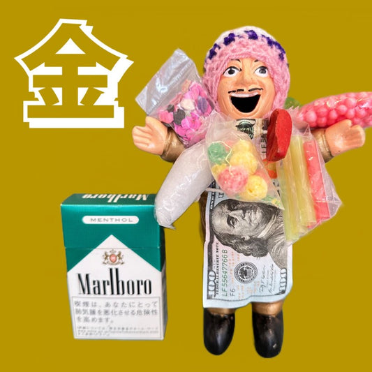 ゴールデン!!!エケコ(エケッコ)人形 Lサイズ(約18センチ)『ペルー産!』【お守り屋さんオリジナル】