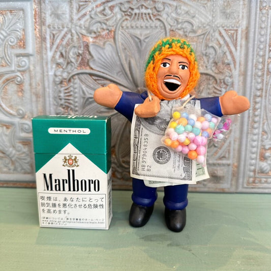 【ブルー】『ペルー産!』エケコ(エケッコー)人形 中Mサイズ(約15センチ)