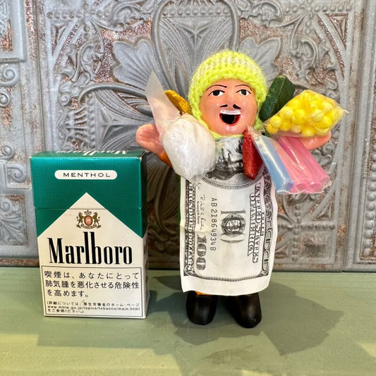 【オレンジ】『ペルー産!』エケコ(エケッコー)人形 MSサイズ(約14センチ)