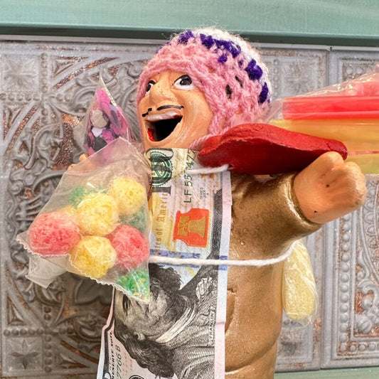 ゴールデン!!!エケコ(エケッコ)人形 Lサイズ(約18センチ)『ペルー産!』【お守り屋さんオリジナル】