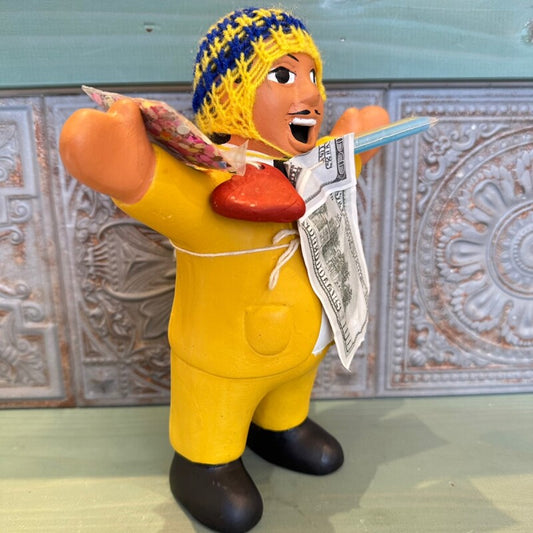 【イエロー】『ペルー産!』エケコ(エケッコー)人形★トールサイズ(約23センチ)