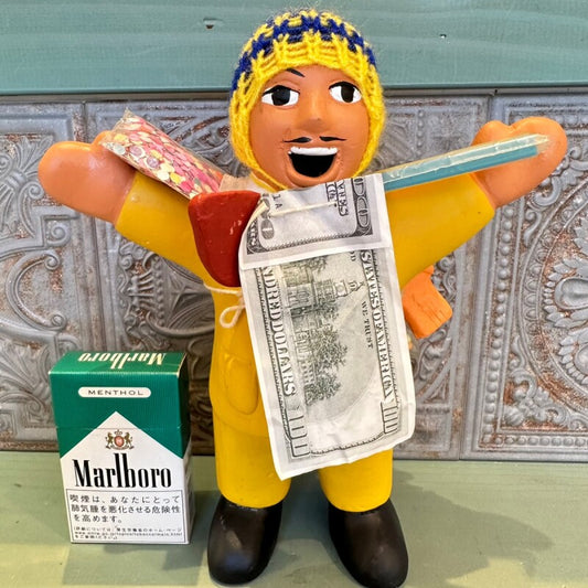 【イエロー】『ペルー産!』エケコ(エケッコー)人形★トールサイズ(約23センチ)