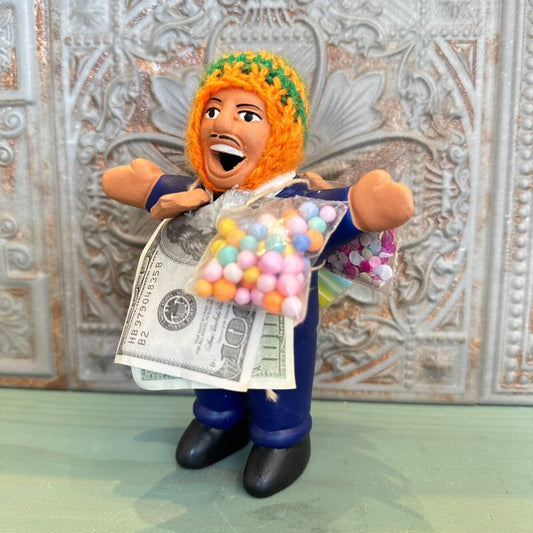 【ブルー】『ペルー産!』エケコ(エケッコー)人形 中Mサイズ(約15センチ)