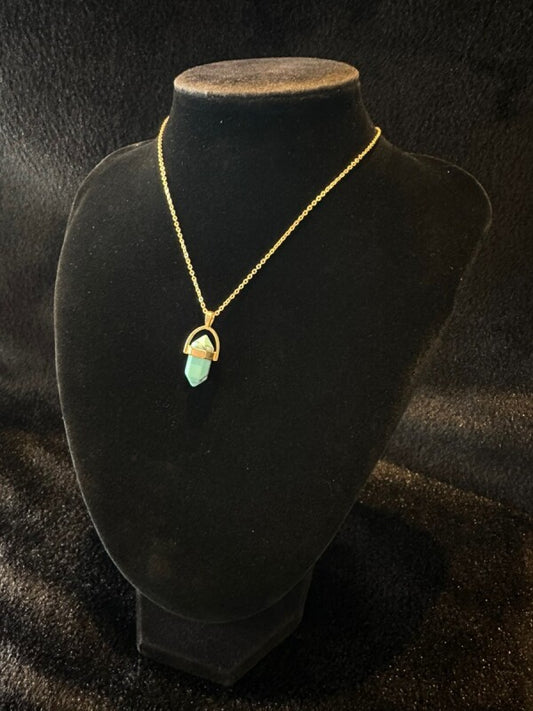 トラブル回避!災難や不安を取り除く ターコイズ★ダブルターミネイテッド・ネックレス