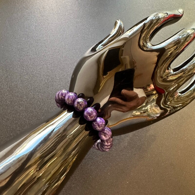 【特価】世界3大石☆道を切り開く!パワーストーン チャロアイト ブレスレット8ミリ【限定】