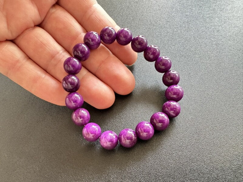 現代人の全ての悩みを解消する究極のヒーリングストーン!世界3大石☆スギライト10mmブレス