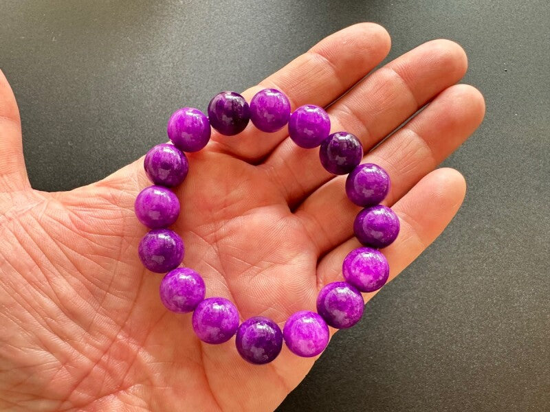 現代人の全ての悩みを解消する究極のヒーリングストーン!世界3大石☆スギライト12mmブレス