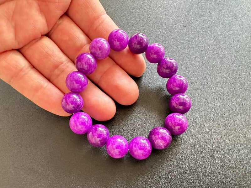 現代人の全ての悩みを解消する究極のヒーリングストーン!世界3大石☆スギライト12mmブレス