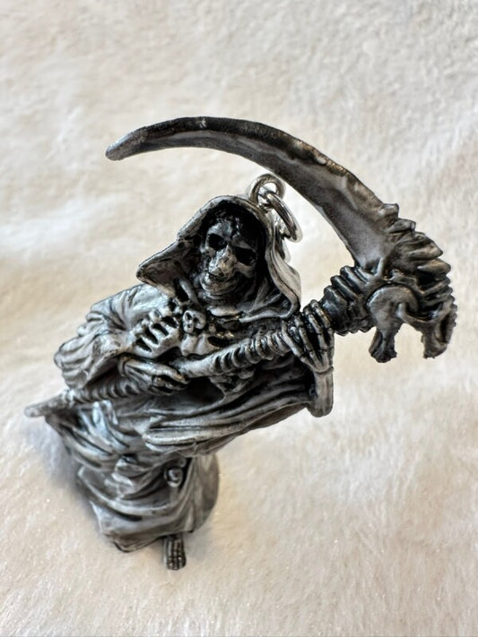 どんな願いも叶えるといわれる!サンタ・ムエルテ★ラバーキーホルダーBK