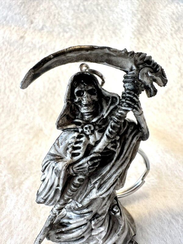 どんな願いも叶えるといわれる!サンタ・ムエルテ★ラバーキーホルダーBK