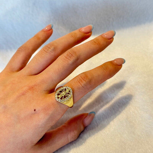 どんな願いも叶えるといわれる!男女兼用/サンタ・ムエルテ☆リング フリーサイズ