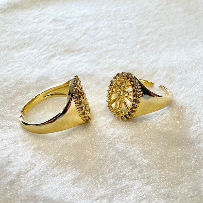 どんな願いも叶えるといわれる!男女兼用/サンタ・ムエルテ☆リング フリーサイズ