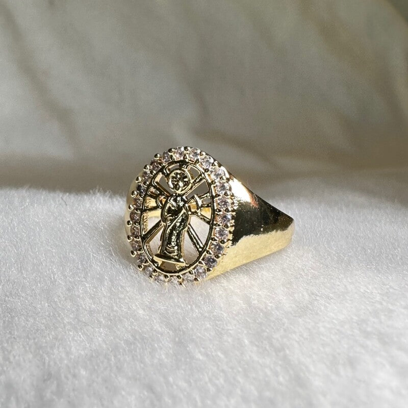 どんな願いも叶えるといわれる!男女兼用/サンタ・ムエルテ☆リング フリーサイズ