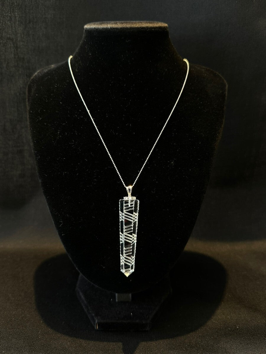 天運を味方につける!スパイラル水晶 ポイントペンダント