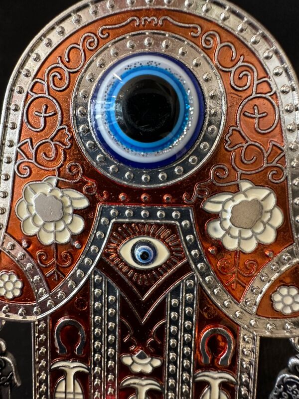 魔を除け道を切り拓く!ハムサとナザールボンジュウの2つの力●大きなお守りオーナメント レッド