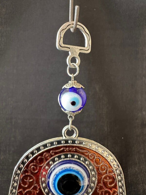 魔を除け道を切り拓く!ハムサとナザールボンジュウの2つの力●大きなお守りオーナメント レッド