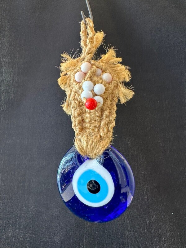 厄除け☆ナザールボンジュウ 麻編みオーナメント中 B