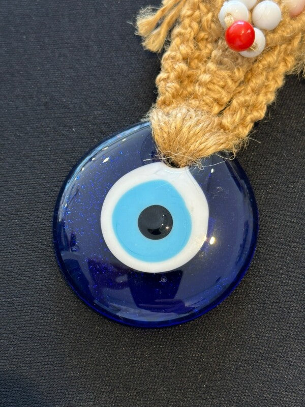 厄除け☆ナザールボンジュウ 麻編みオーナメント中 B