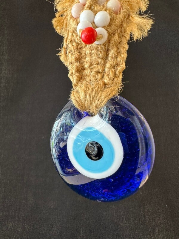 厄除け☆ナザールボンジュウ 麻編みオーナメント中 B