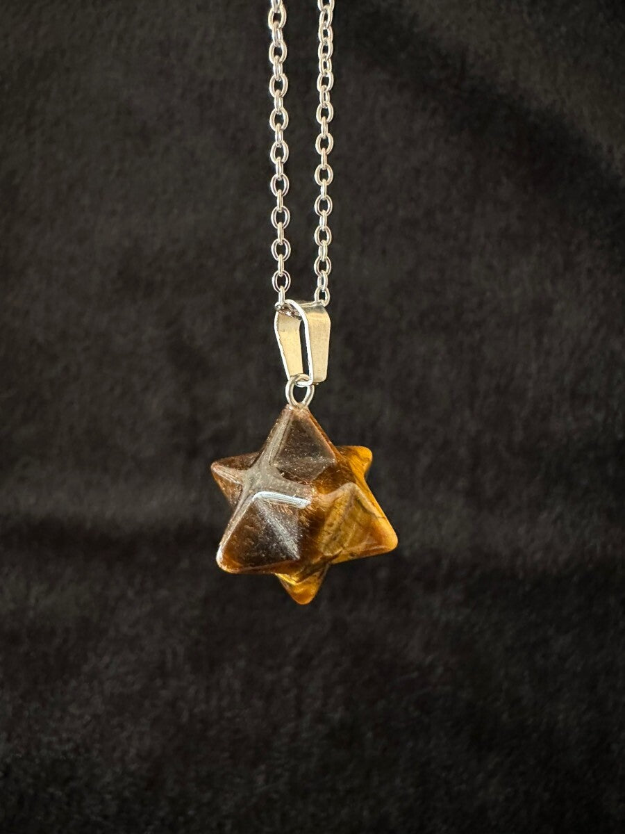 強力な保護力を持つ!マカバスターネックレス★タイガーアイ〜金運・仕事運を増幅させる