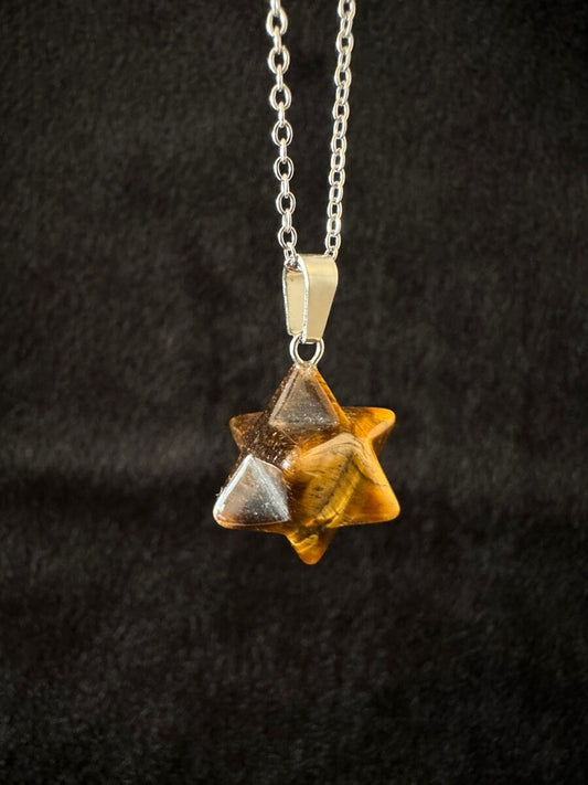 強力な保護力を持つ!マカバスターネックレス★タイガーアイ〜金運・仕事運を増幅させる