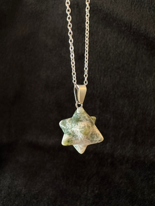 強力な保護力を持つ!マカバスターネックレス★ツリーアゲート〜精神安定・病気治癒力を増幅させる