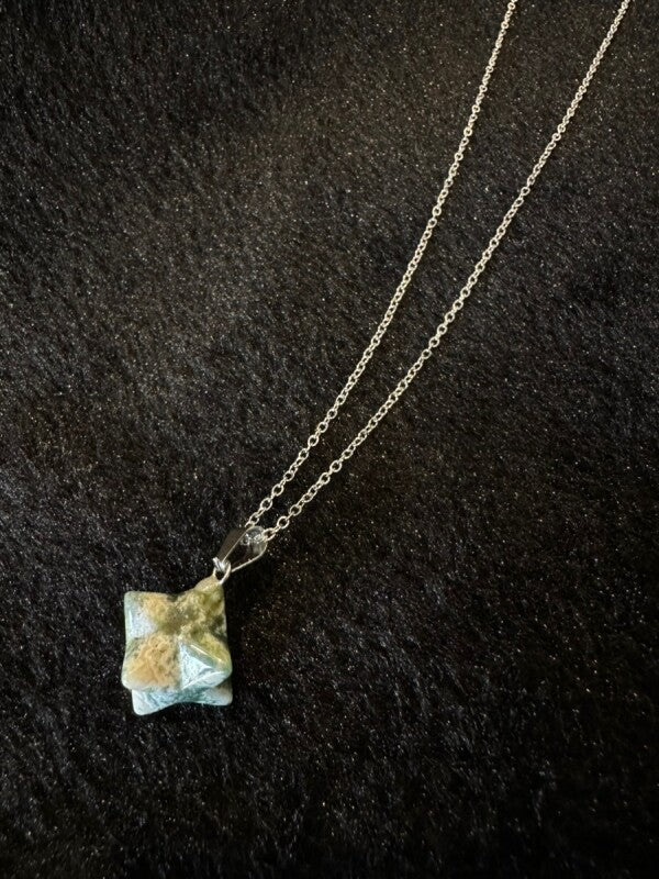 強力な保護力を持つ!マカバスターネックレス★ツリーアゲート〜精神安定・病気治癒力を増幅させる