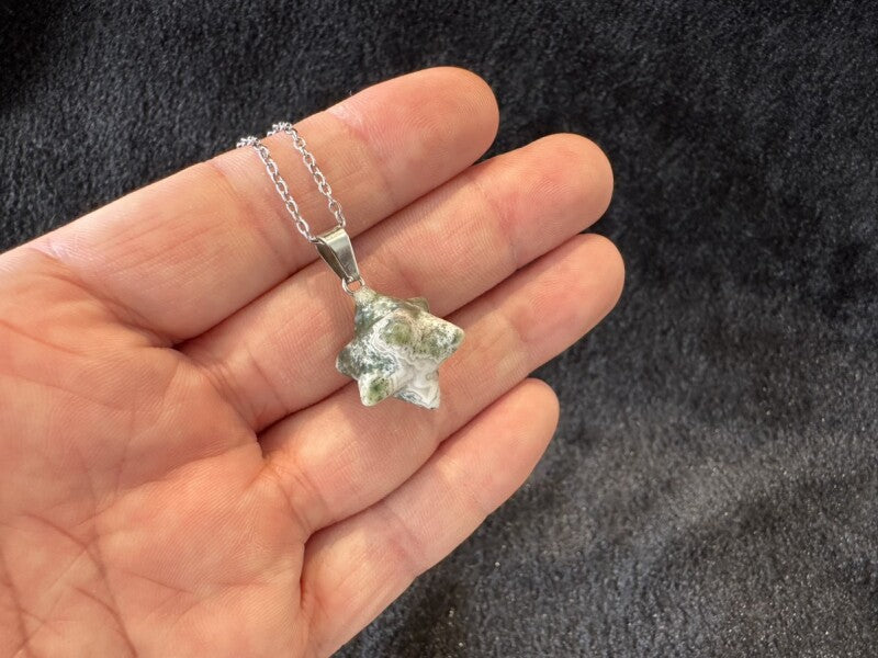 強力な保護力を持つ!マカバスターネックレス★ツリーアゲート〜精神安定・病気治癒力を増幅させる