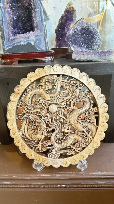 二匹の龍が絡み合い最強のエネルギーを生み出す!【双龍】パワースポットレリーフ