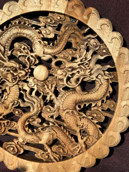 二匹の龍が絡み合い最強のエネルギーを生み出す!【双龍】パワースポットレリーフ