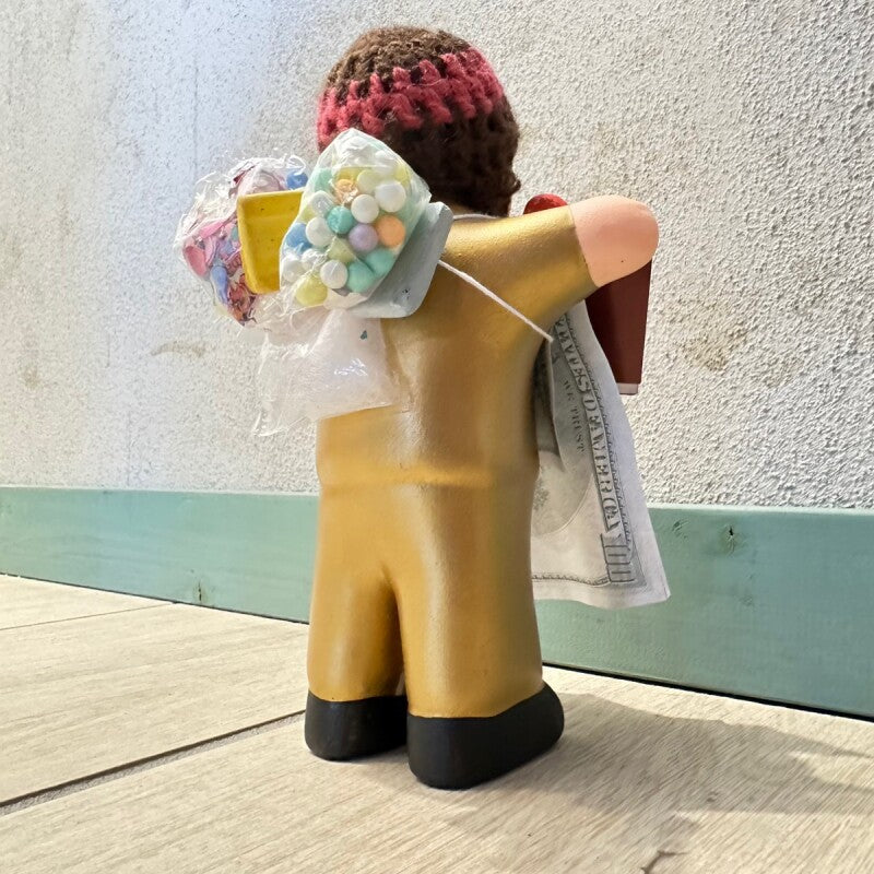 ゴールド!エケコ(エケッコ)人形 Lサイズ(約18.5センチ)『ペルー産!』