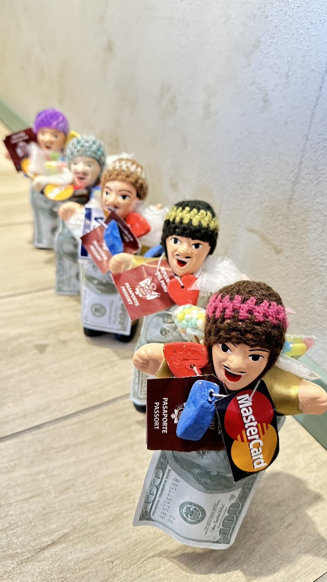 ゴールド!エケコ(エケッコ)人形 Lサイズ(約18.5センチ)『ペルー産!』