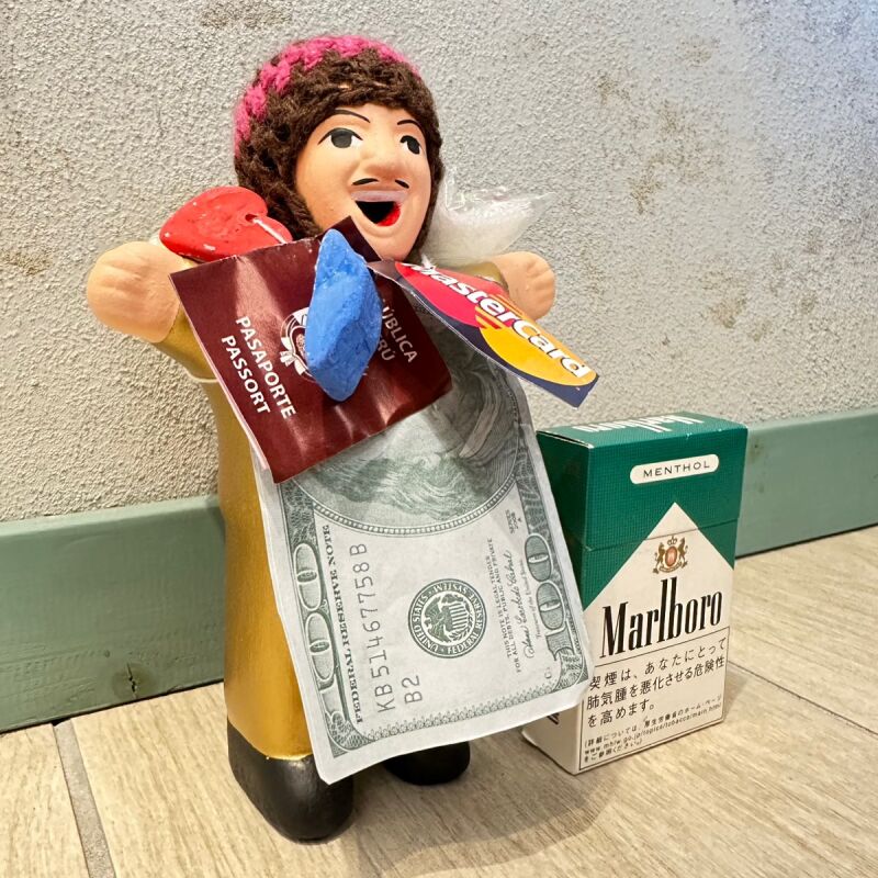 ゴールド!エケコ(エケッコ)人形 Lサイズ(約18.5センチ)『ペルー産!』