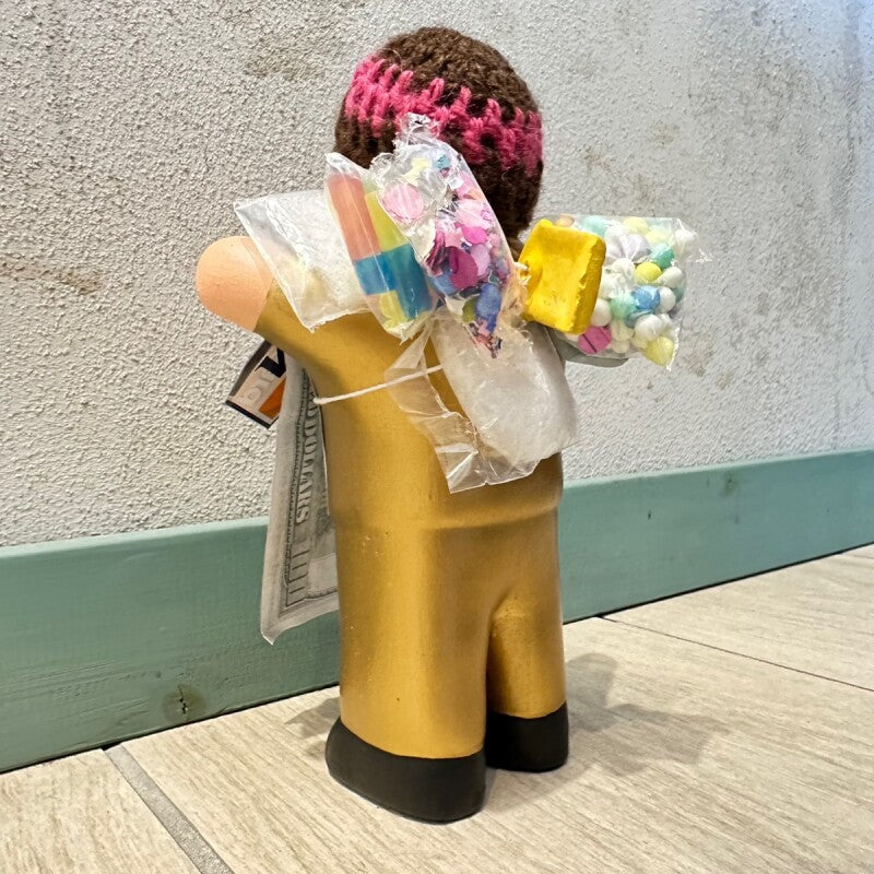 ゴールド!エケコ(エケッコ)人形 Lサイズ(約18.5センチ)『ペルー産!』